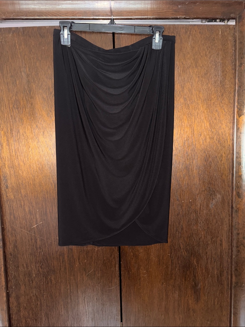 Victoria's Secret Black Draped Pencil Skirt